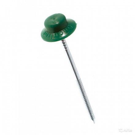 Ондулин Гвозди с литой шляпкой L=75х3.55мм (100шт) Зеленый