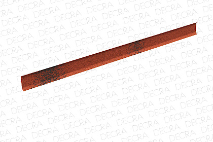 Decra Прижимная планка (примыкания к стене 80 мм), Античный красный (13)