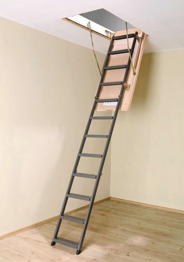 Купить Fakro Лестница складная металлическая LMS 60х120х280 см