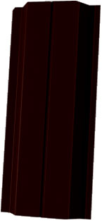 Мегастил Штакетник СТАНДАРТ П-образный 100мм (Полиэстер-Ral 3005-0,35-0,4мм)