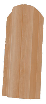Мегастил Штакетник СТАНДАРТ П-образный фигурный 100мм (Ecosteel-Светлое дерево-0,4-0,45мм)