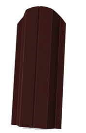 Мегастил Штакетник СТАНДАРТ П-образный фигурный 100мм (Полиэстер-Ral 7024-0,35-0,4мм)